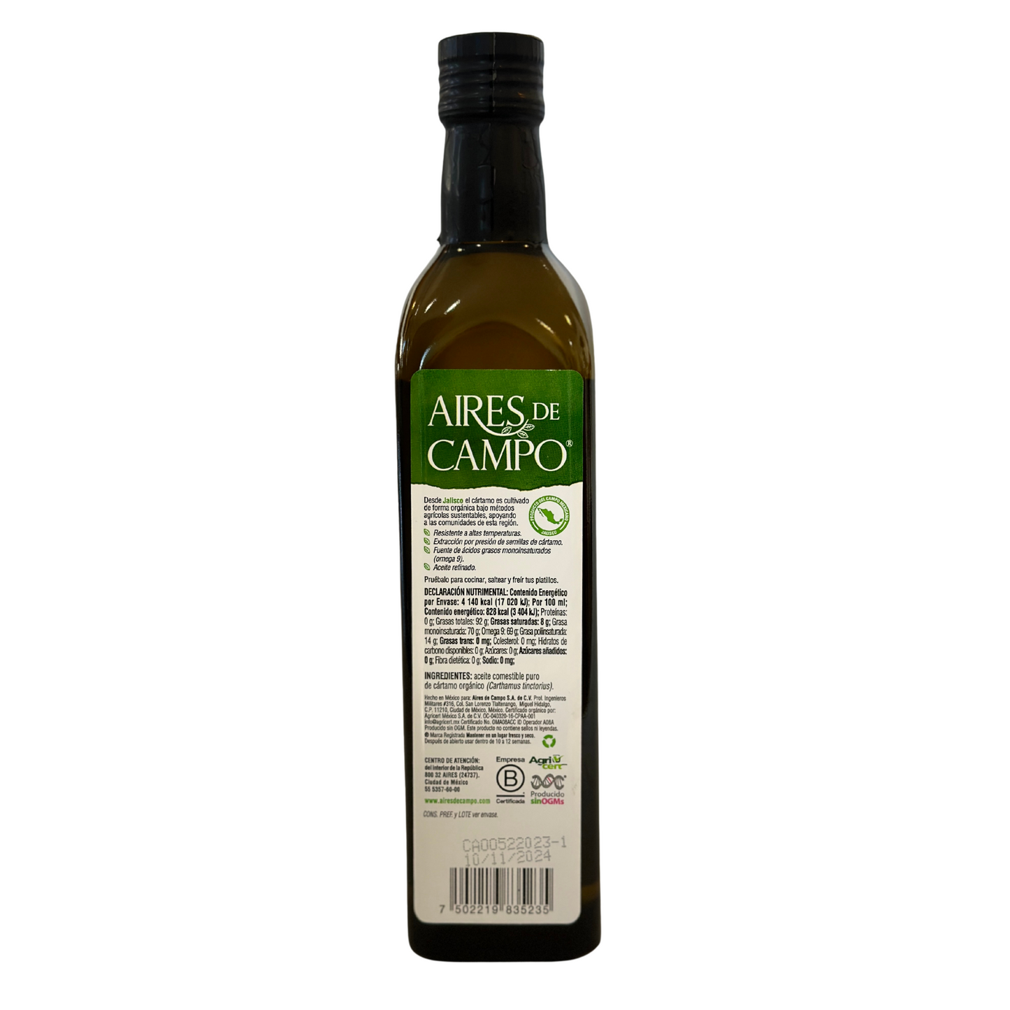 Aceite de cártamo orgánico 500ml