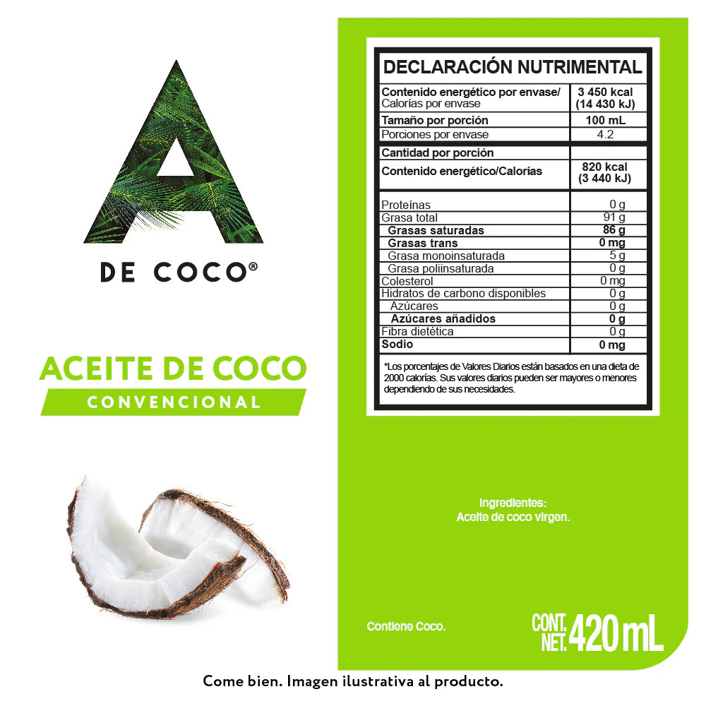Aceite de coco virgen 420ml
