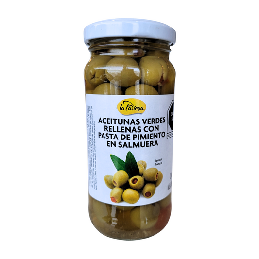 Aceituna rellenas con pasta de pimiento Pasiega 12/240 gr