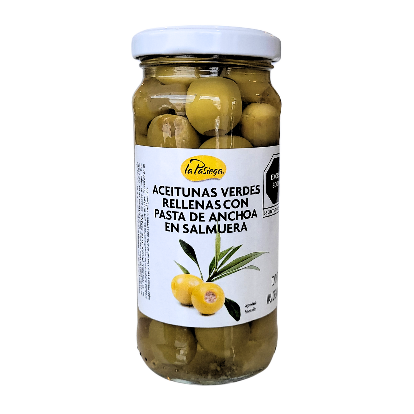 Aceitunas rellenas con pasta de anchoa Pasiega 12/230 gr
