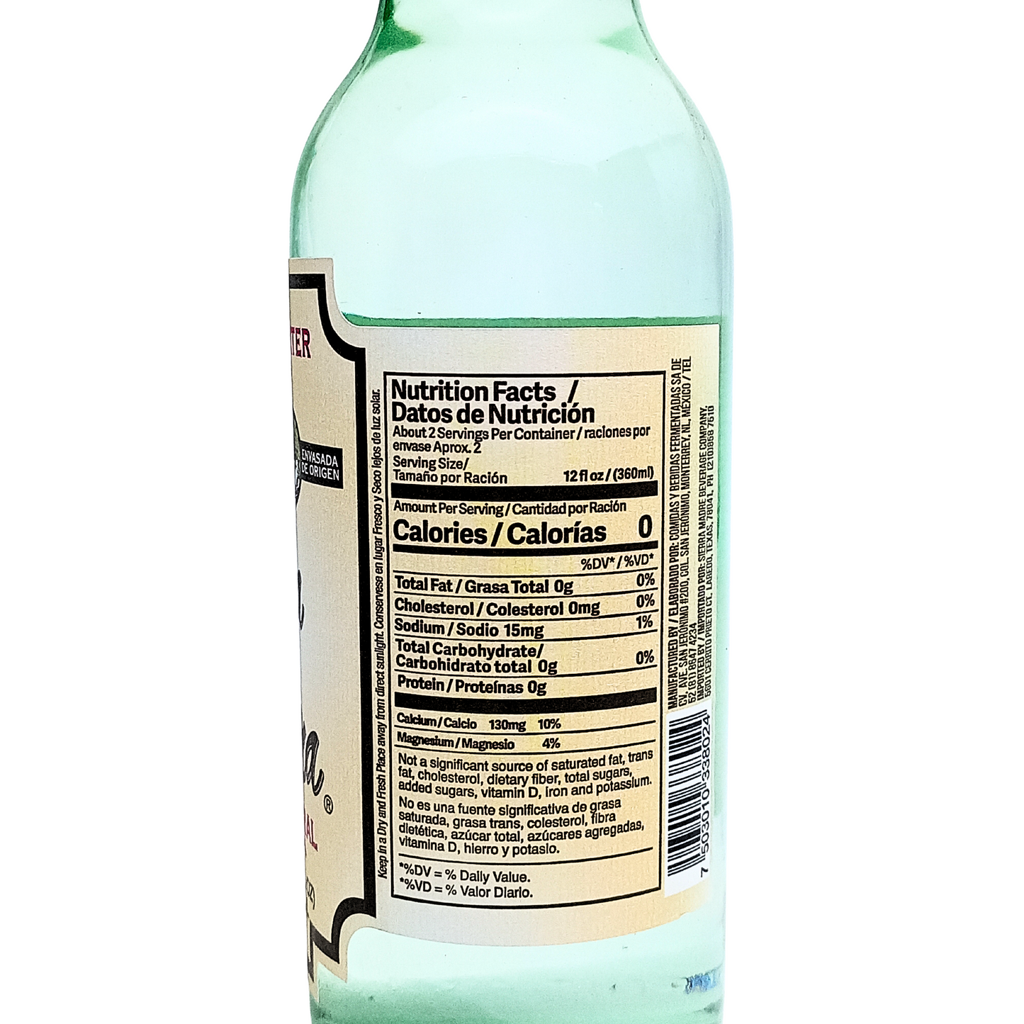 Agua mineral con gas Monterrey Agua de Piedra 650ml (12pz)