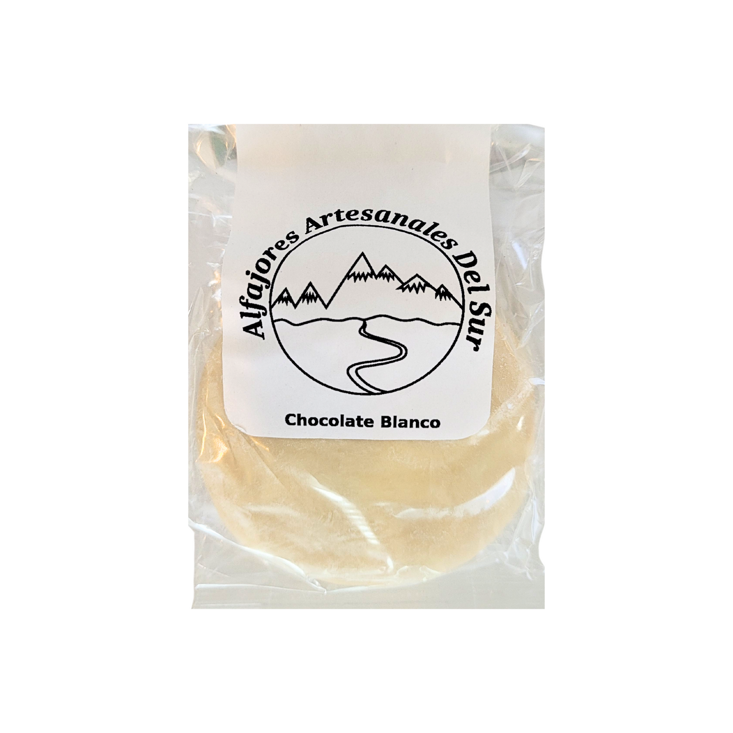 Alfajor artesanal chocolate blanco