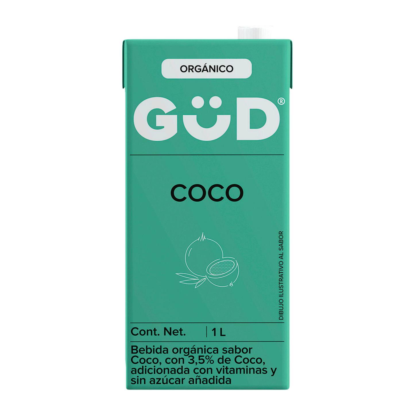 Alimento liquido coco GÜD sin azúcar 1 L