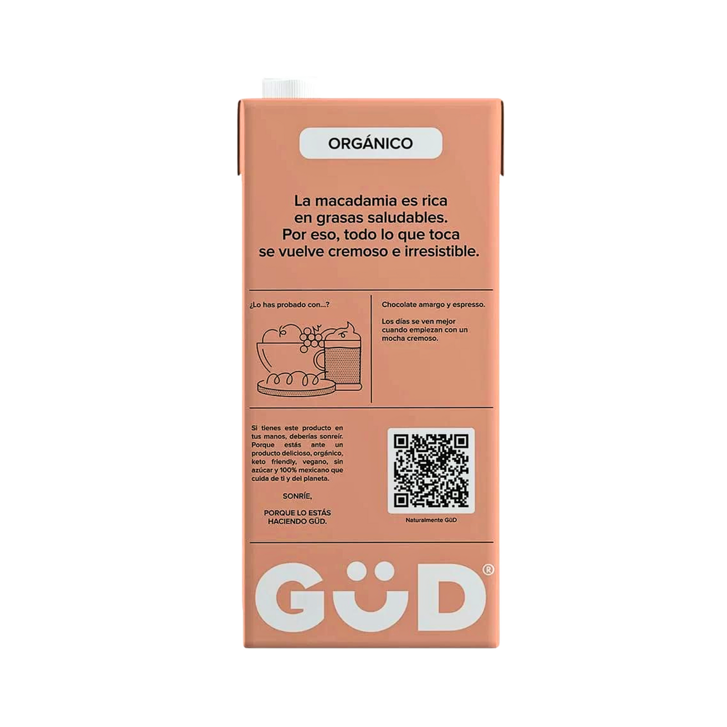 Alimento liquido macadamia sin azúcar GÜD 1 lt