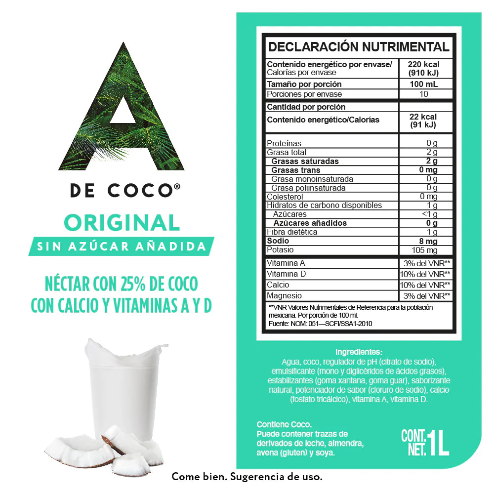 Alimento líquido de coco 1L