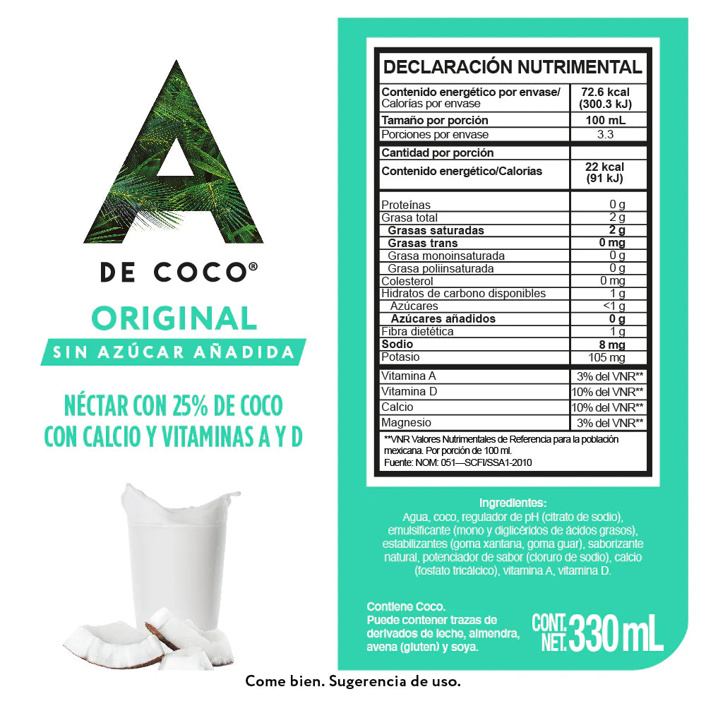 Alimento líquido de coco 330ml