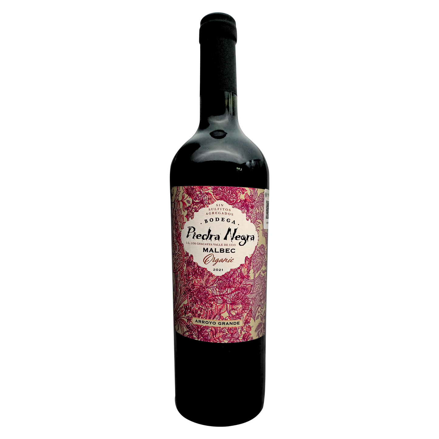 Piedra Negra Arroyo Grande Malbec vino tinto sin sulfitos añadidos 750 ml