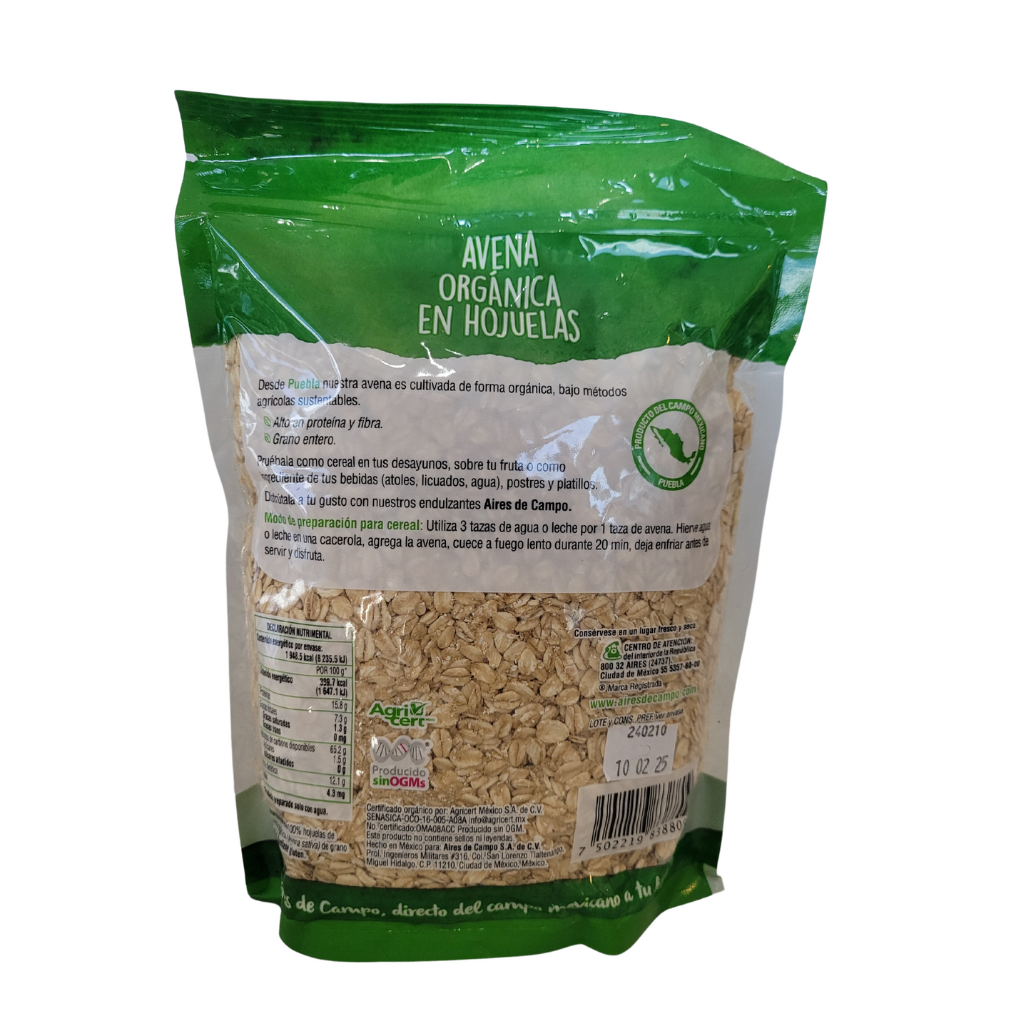 Avena orgánica 500 gr