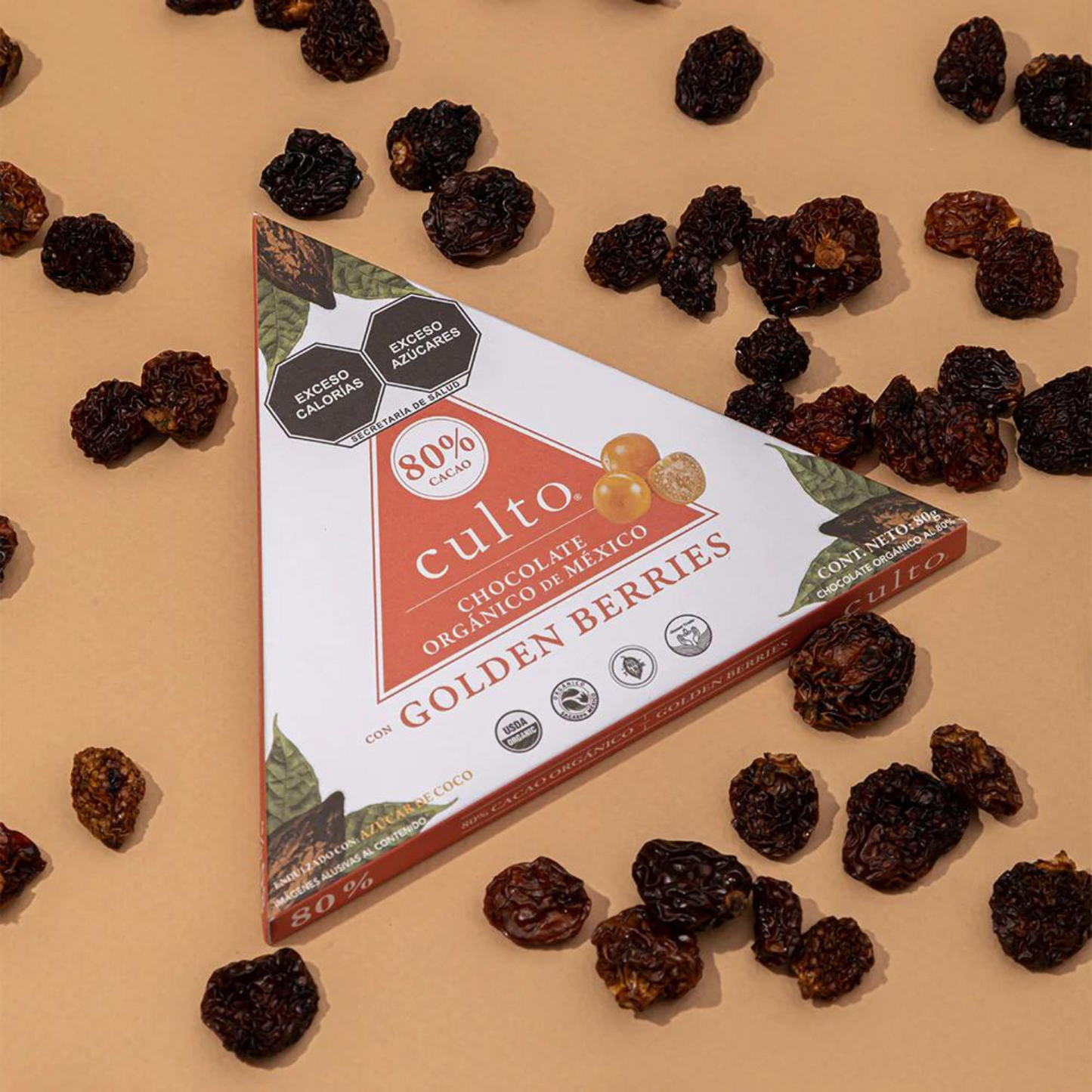 Barra de chocolate 80% con Golden berry - 80gr