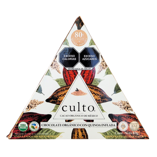 Barra de chocolate 80% con quinoa - 80gr
