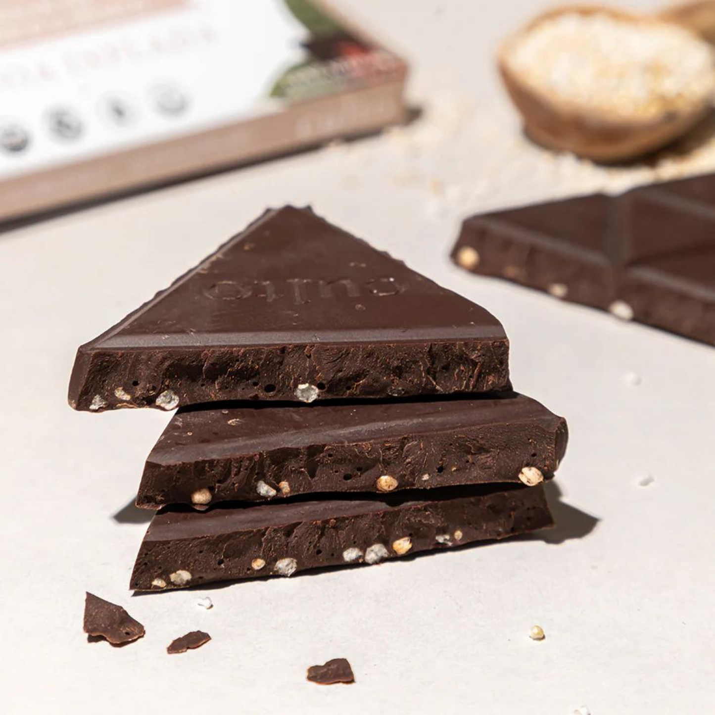 Barra de chocolate 80% con quinoa - 80gr