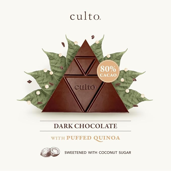 Barra de chocolate 80% con quinoa - 80gr