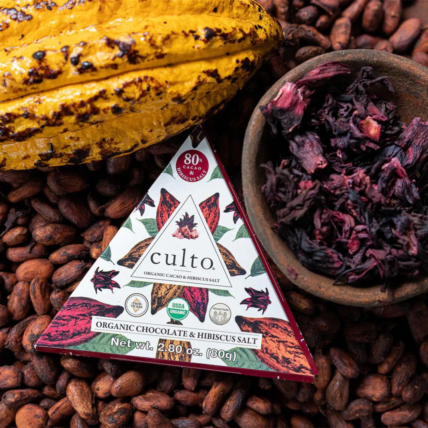 Barra de chocolate 80% con Sal jamaica - 80gr
