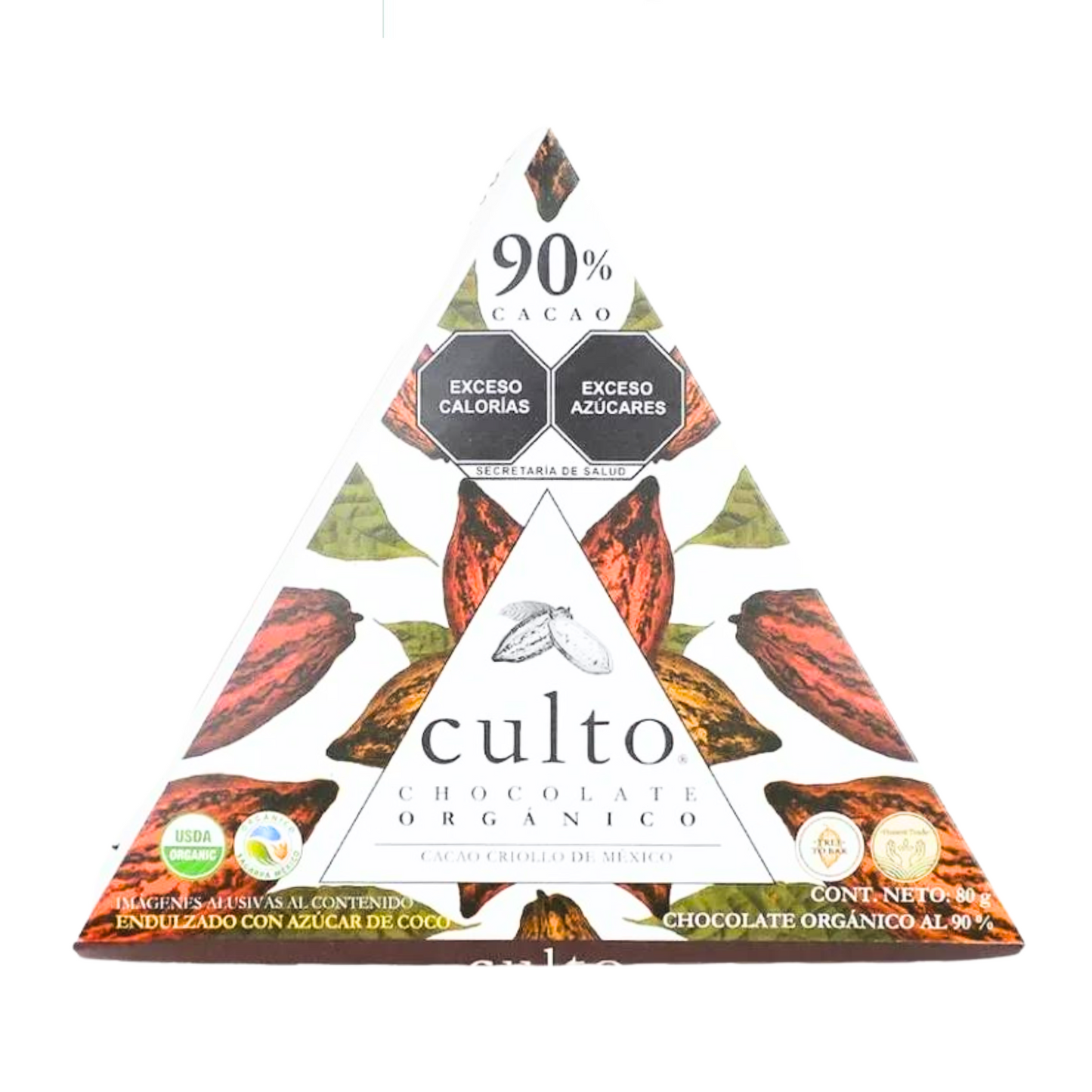 Barra de chocolate 90% cacao de 80 gr