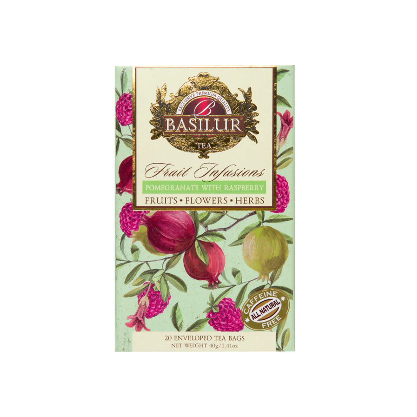 Infusión de frutas - granada y frambuesa 20pz