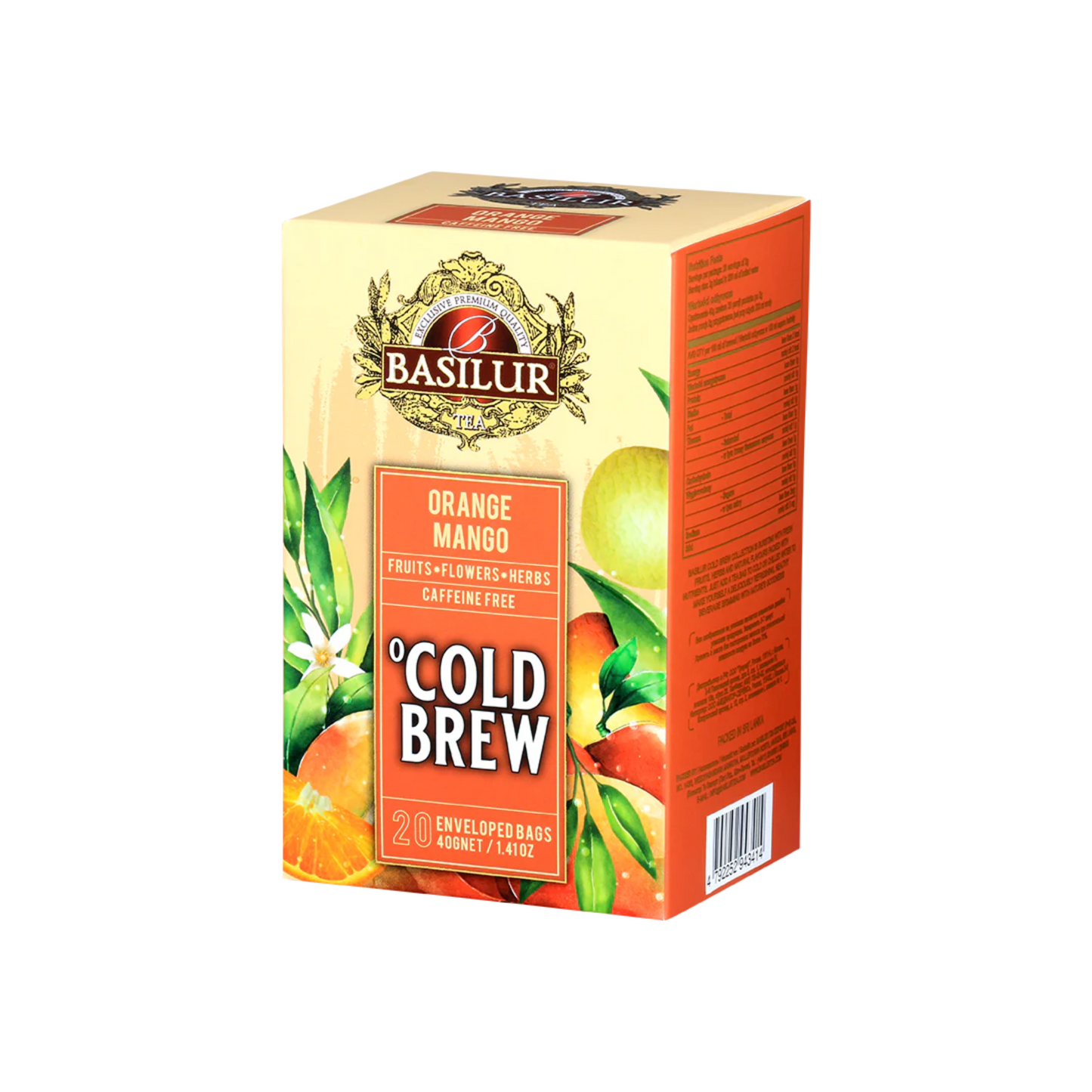 Té frío-cold brew naranja y mango 20pz