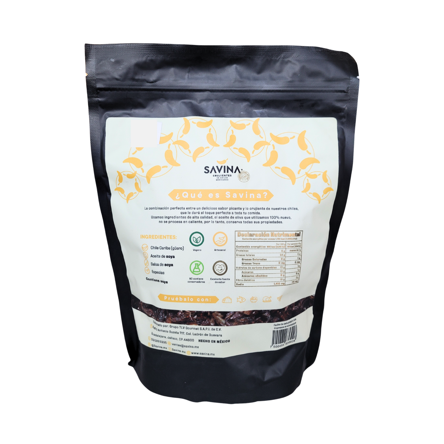 Bolsa crujiente chiles savina güero 200gr