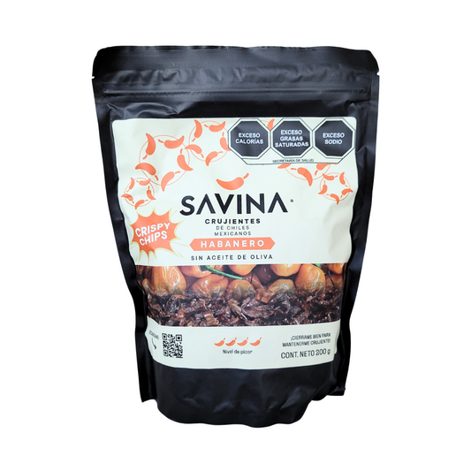 Bolsa crujiente chiles savina habanero 200gr