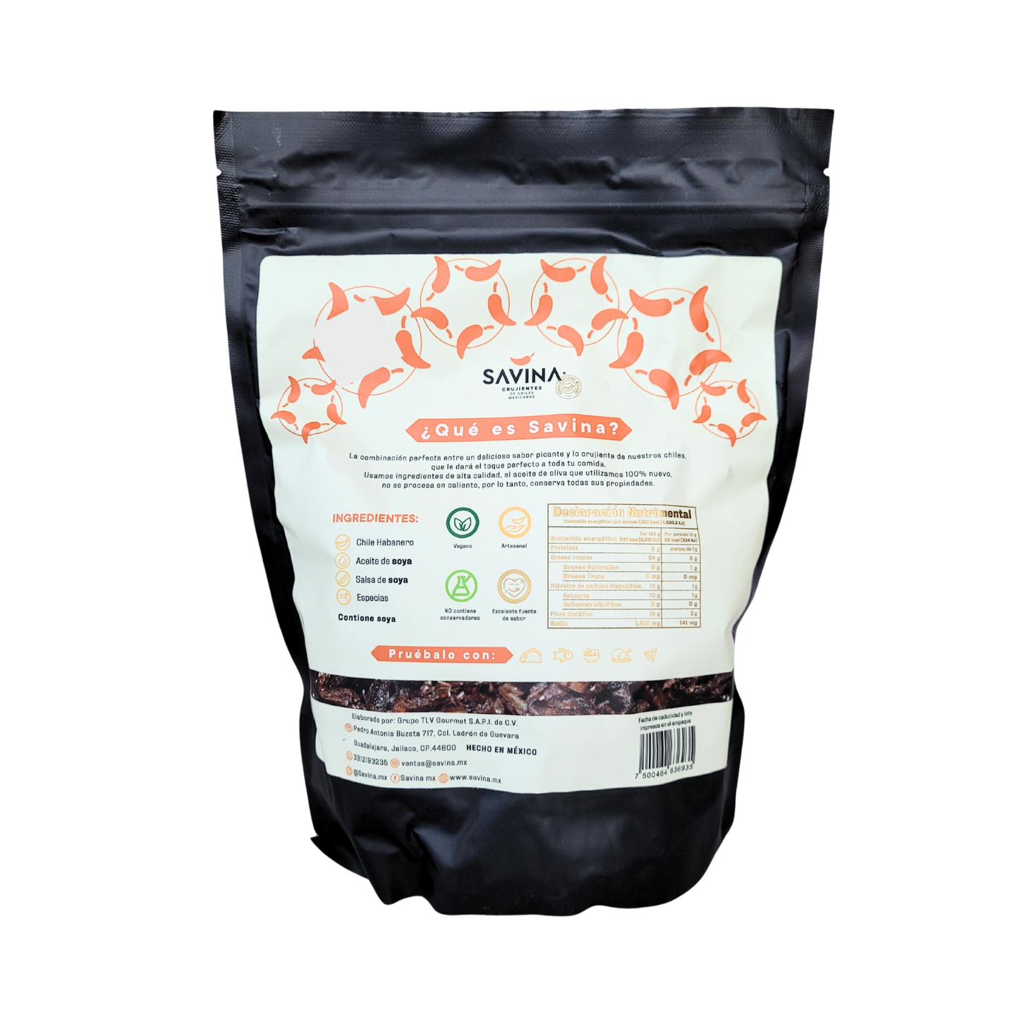 Bolsa crujiente chiles savina habanero 200gr