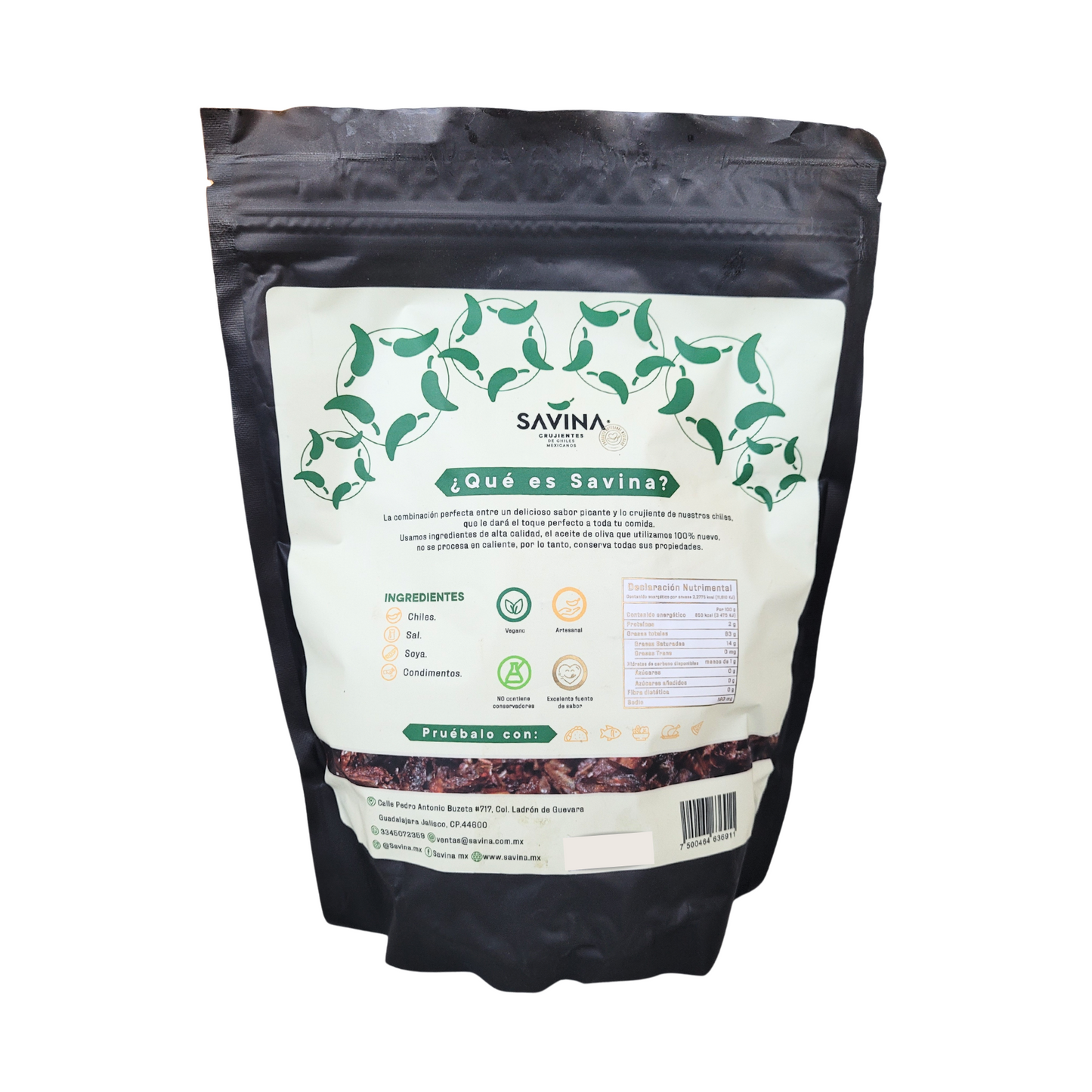Bolsa crujiente chiles savina jalapeño 200g