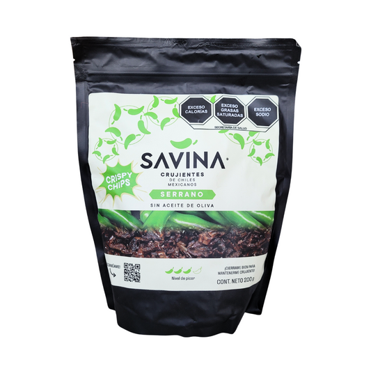 Bolsa crujiente chiles savina serrano 200gr