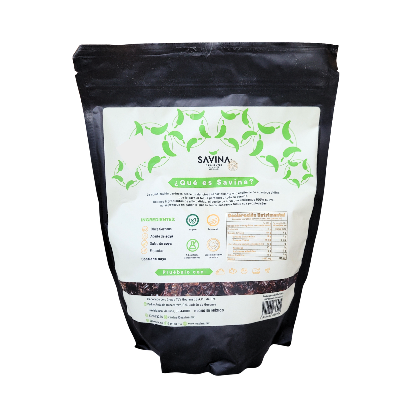 Bolsa crujiente chiles savina serrano 200gr