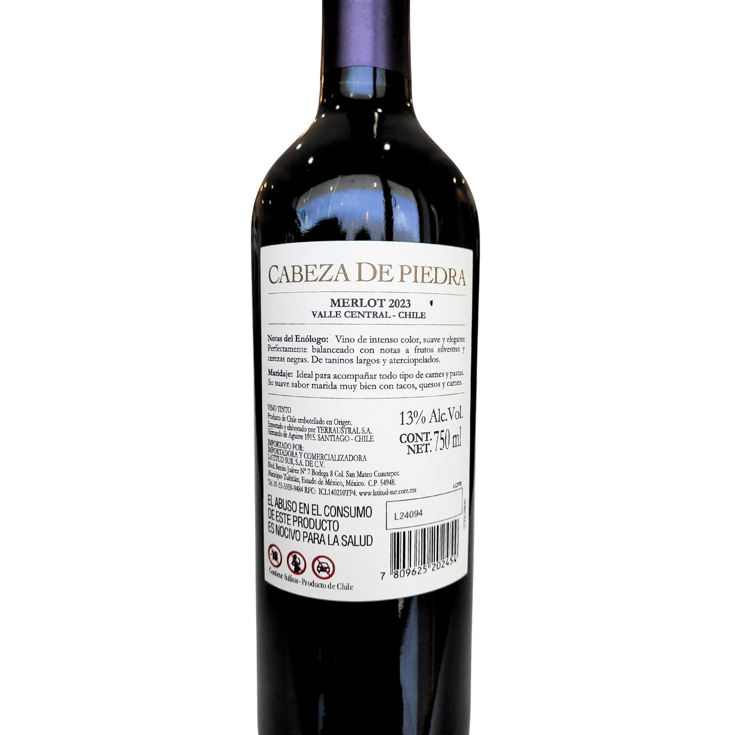 Cabeza de Piedra Merlot 750ml