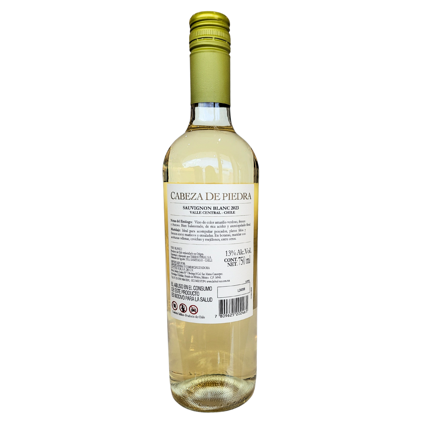 Cabeza de Piedra Sauvignon vino blanco 750ml