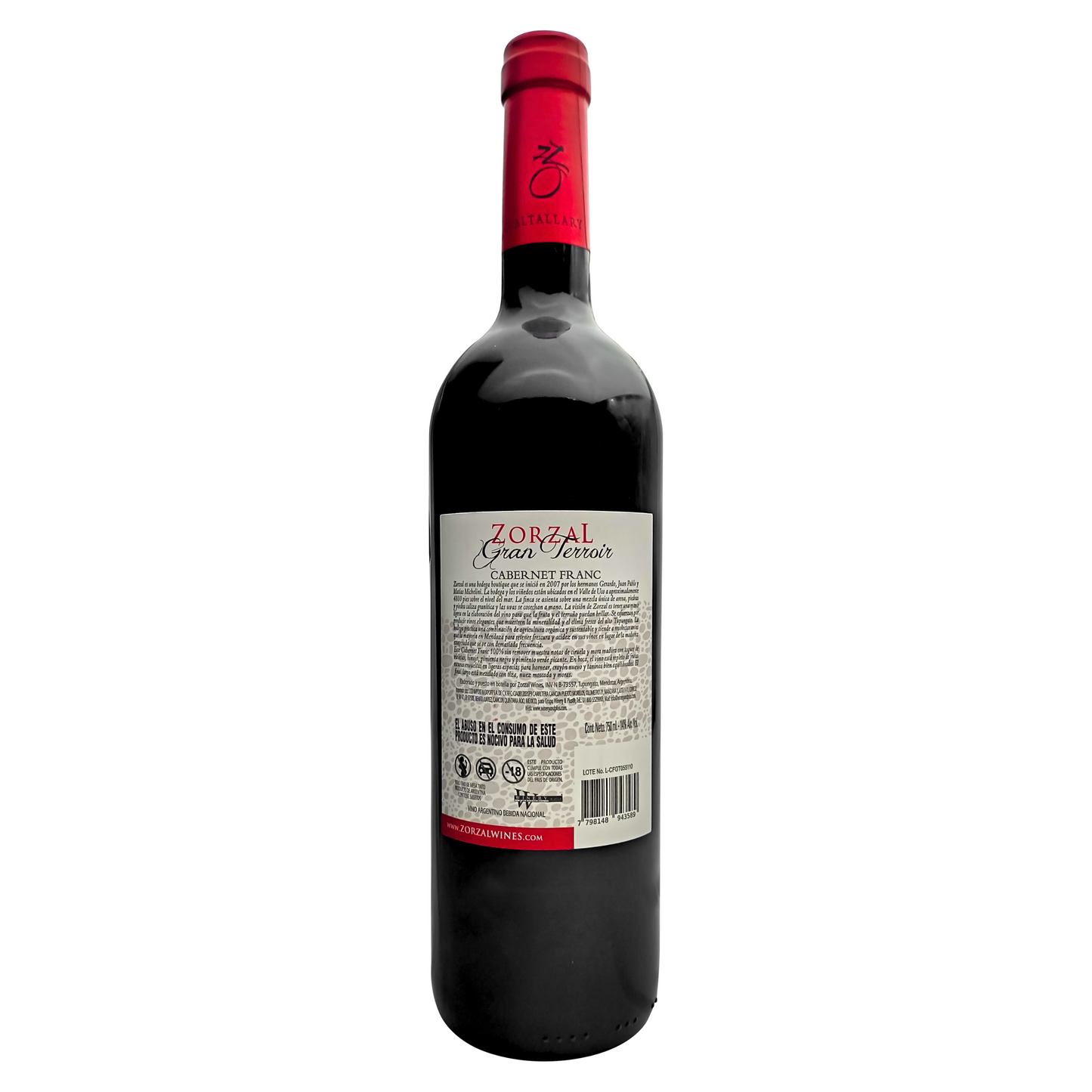 Zorzal Cabernet Franc Gran Terroir vino tinto 750 ml