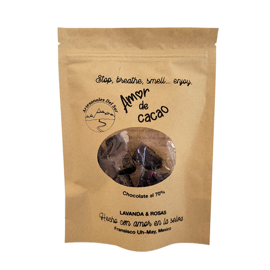 Chocolate lavanda y rosas 60gr