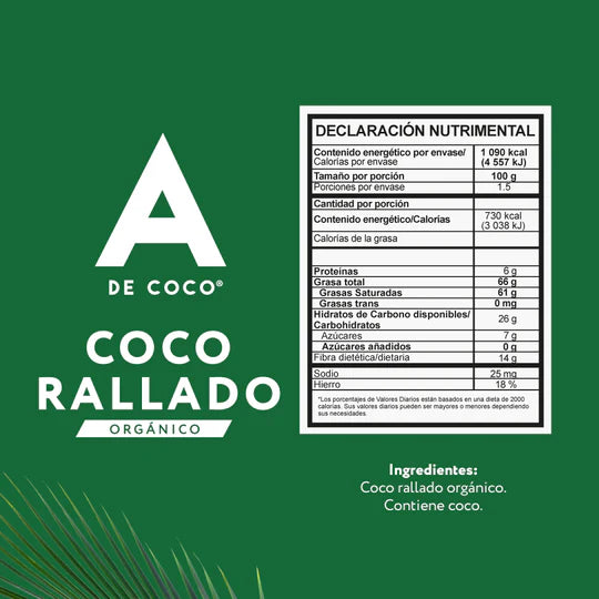 Coco rallado orgánico 150gr
