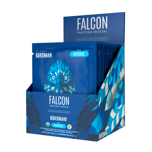 Birdman Falcon proteína vegetal natural 12pz-360gr