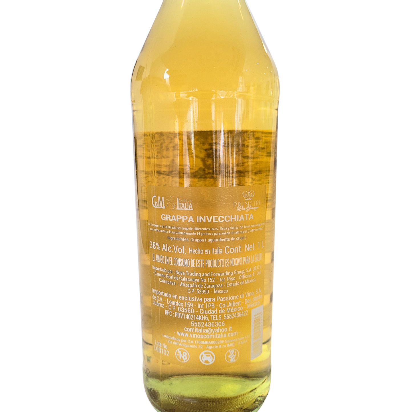 Grappa Italiana Alibianza Añejada 1l