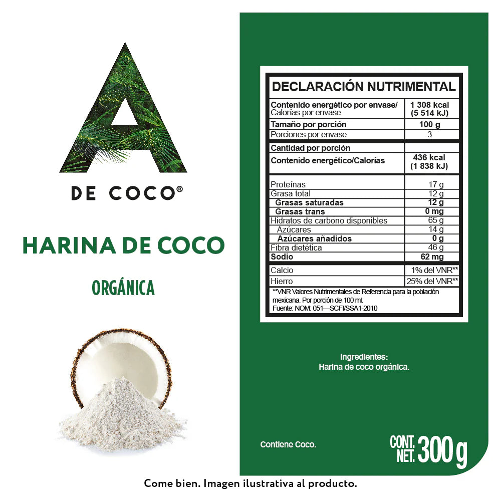 Harina de coco orgánica 300gr