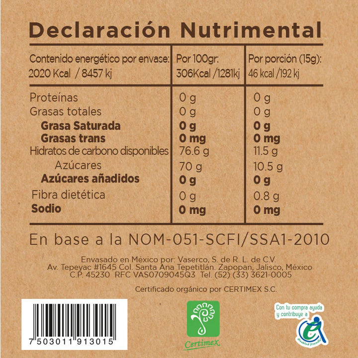 jarabe agave ambar orgánico 660 gr