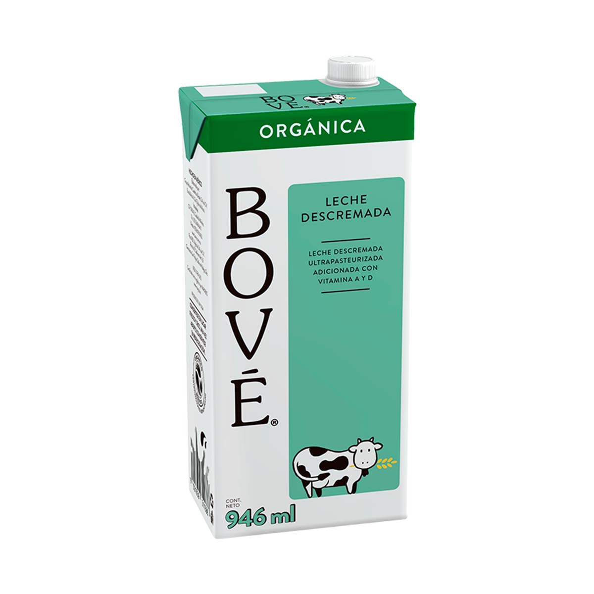 Leche descremada orgánica 1 lt