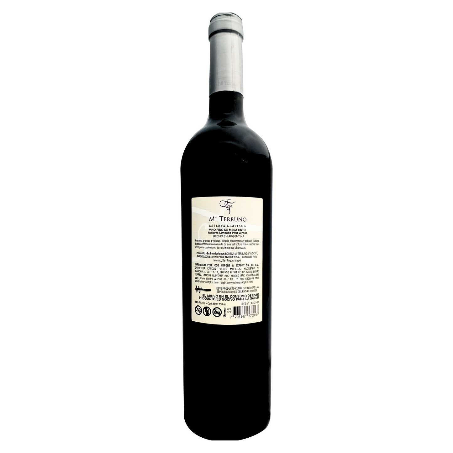 Mi terruño Limited Reserve Petit Verdot vino tinto 750 ml