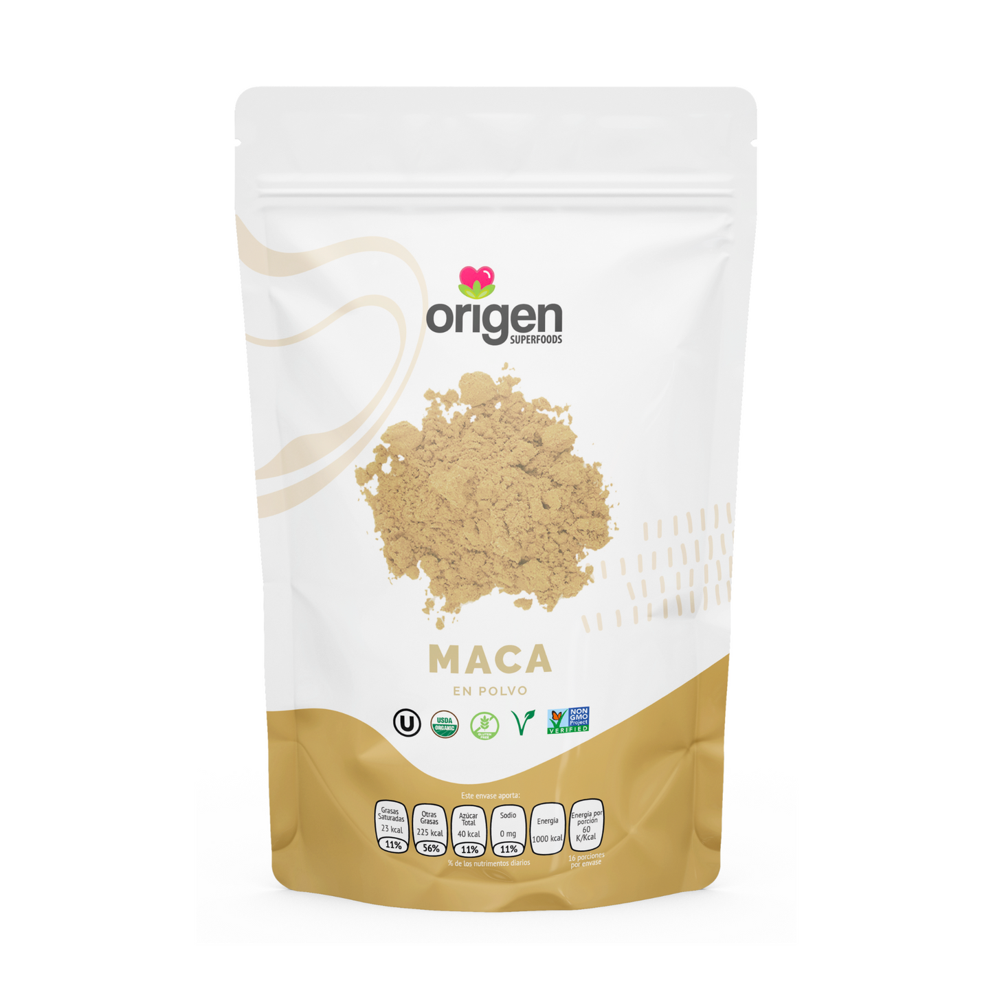Maca amarilla orgánica en polvo 100gr