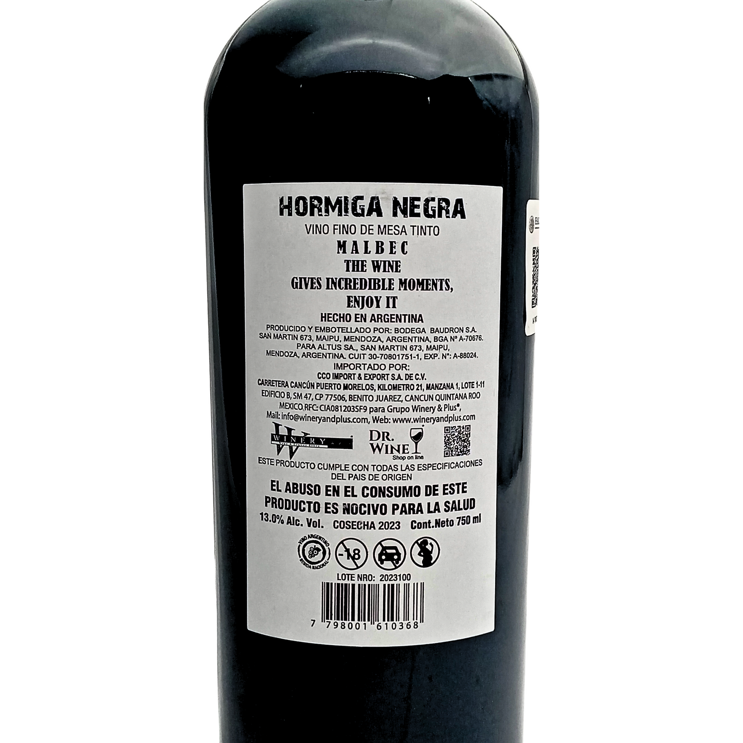 Hormiga Negra Malbec tinto 750 ml