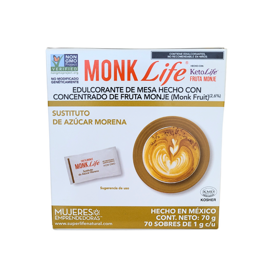 Monk life sustituto azucar morena 70 sobres