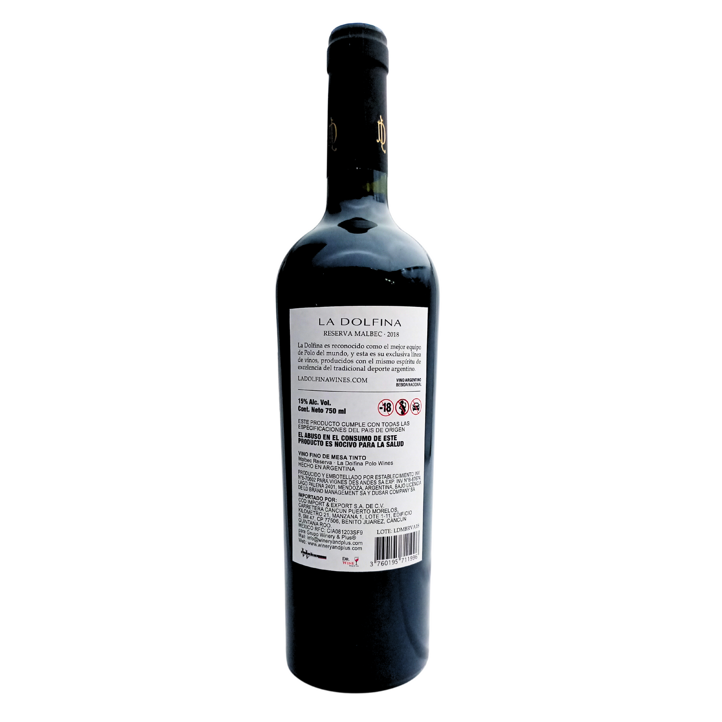 La Dolfina Polo Wines Malbec Reserva vino tinto 750 ml
