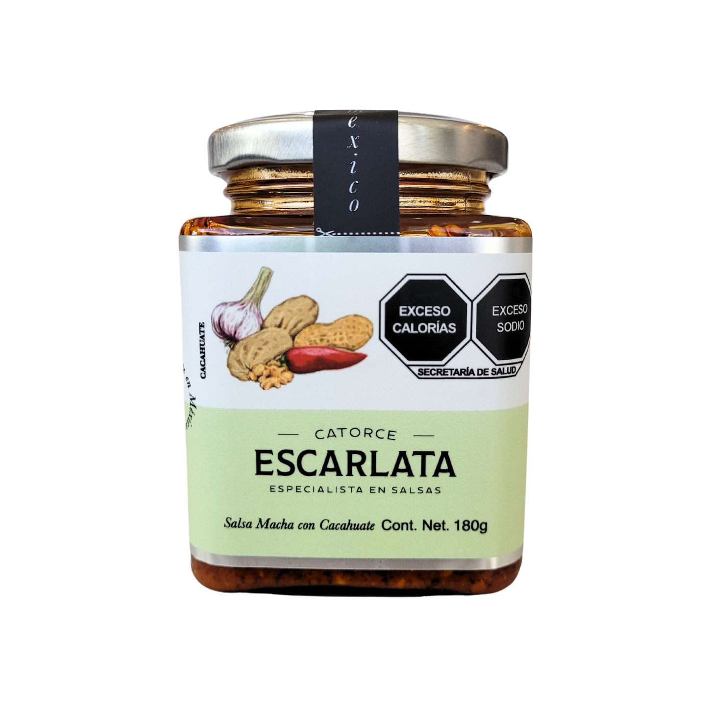 salsa macha escarlata cacahuate 180 gr