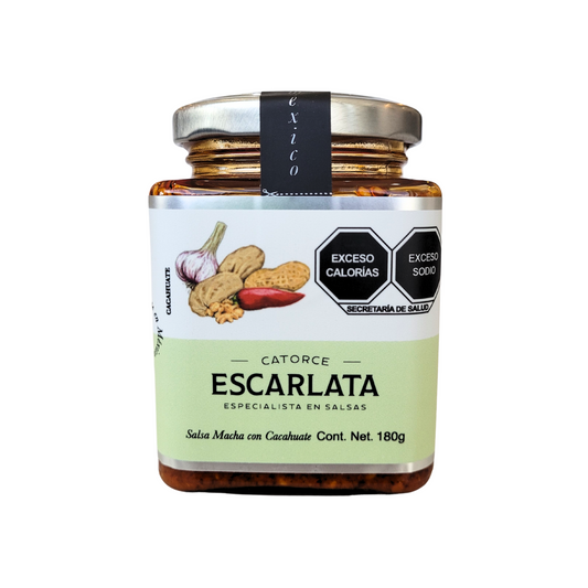 salsa macha escarlata cacahuate 180 gr