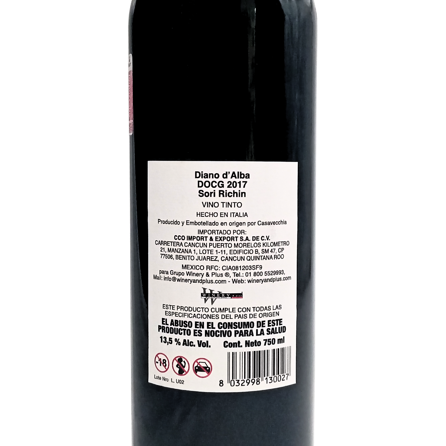 Casavecchia Sori Richin Diano d´Albba DOCG tinto 750 ml