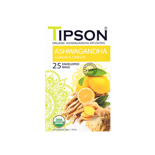 Infusión ashwagandha limón y jengibre 25 sobres