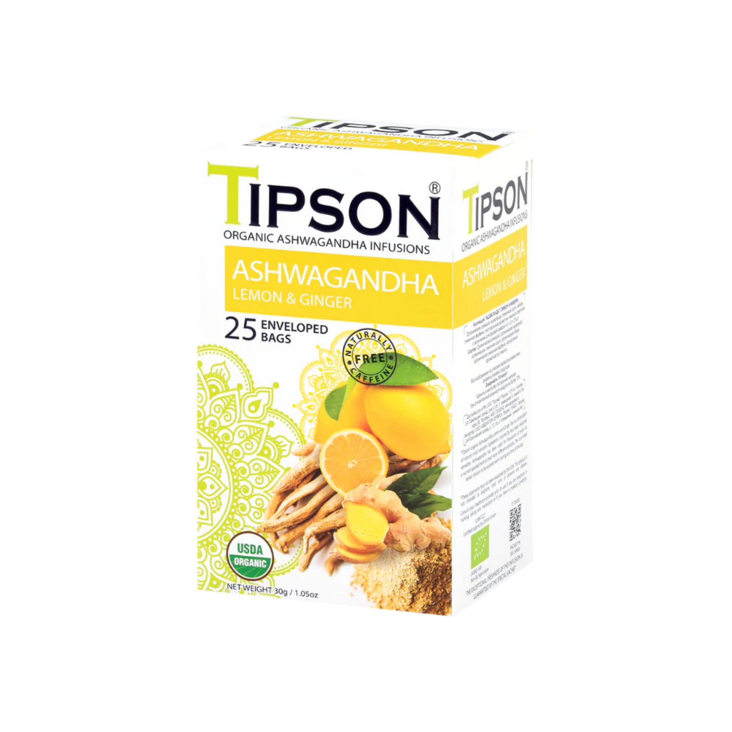 Infusión ashwagandha limón y jengibre 25 sobres
