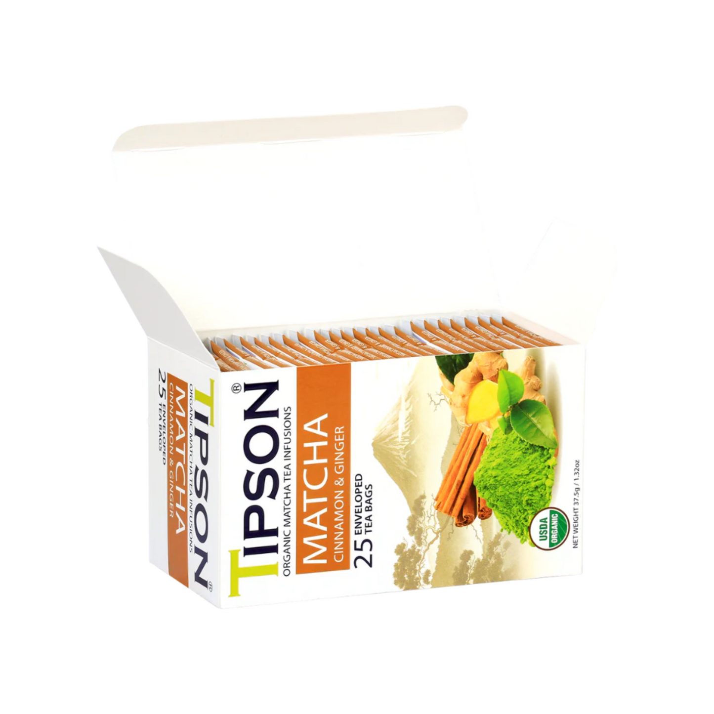 Infusión matcha canela y jengibre 25 sobres
