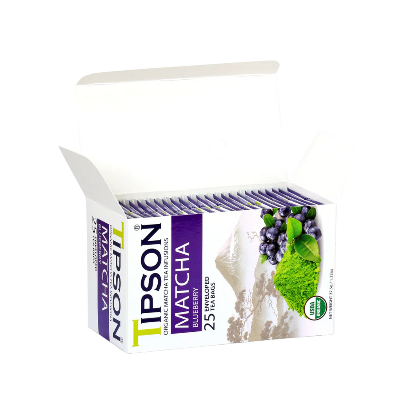 Infusión orgánica de matcha y arándano 25 sobres