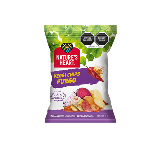 NATURE'S HEART VEGGI CHIPS - FUEGO 40GR