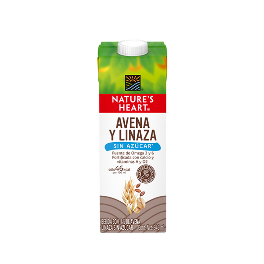 NATURE'S HEART BEBIDA DE AVENA LINAZA SIN AZÚCAR